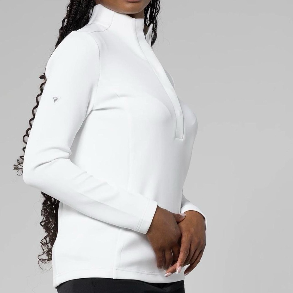 Levelwear Dive Performance Half-Zip Mock Neck Pullover White Women’s XL Golf NWT - Picture 4 of 8